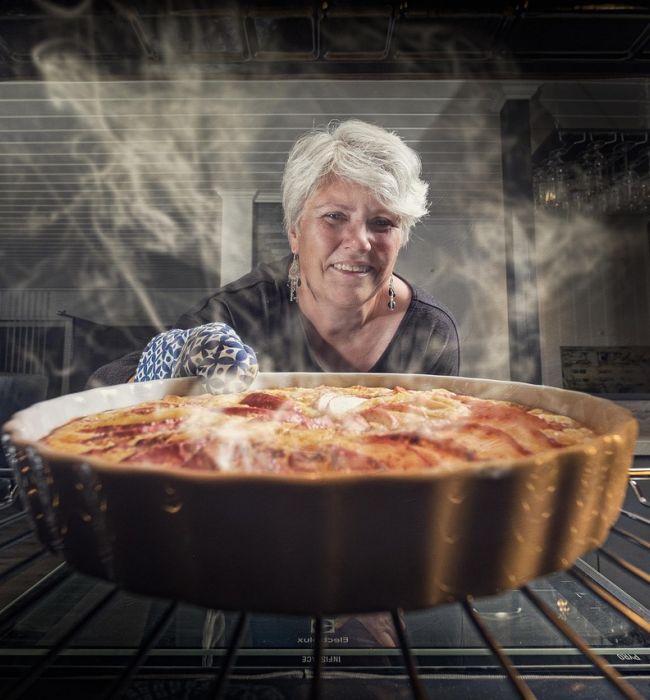 woman, apple pie, pastries